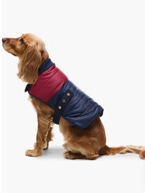 Barbour Brampton Quilted Colorblock Dog Coat Large